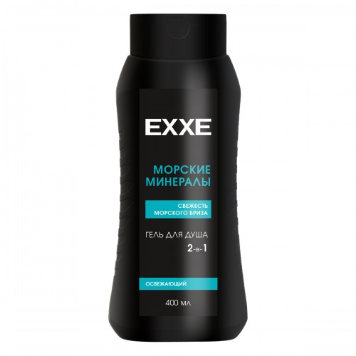 EXXE Мужской гель для душа 2в1 «МОРСКИЕ МИНЕРАЛЫ» освежающий, 400 мл (BREEZE)